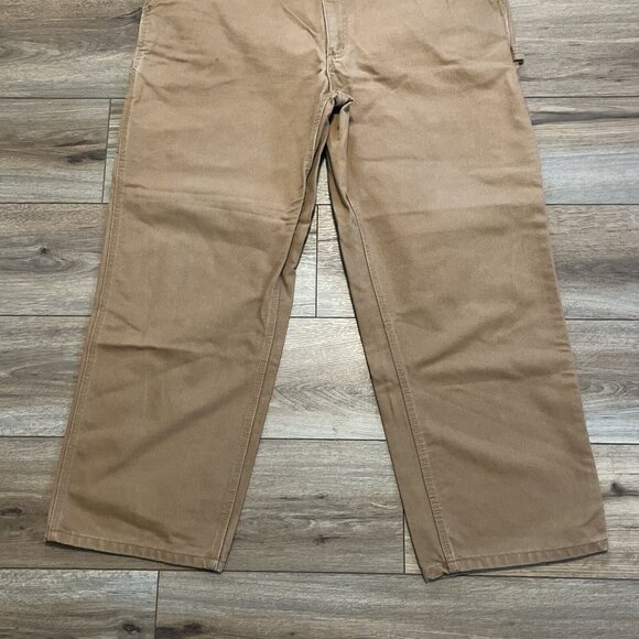 Men's Carhartt Duck Cavas Jeans SZ 40x30 Tan Brown Cotton Work Casual B11 BRN - Picture 3 of 12